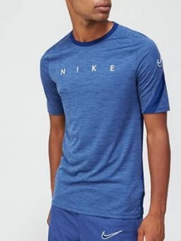 Image of Nike Academy Football Short Sleeved Tee - Navy