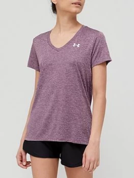 Image of Under Armour Training Tech Top Twist - Pink Size M Women