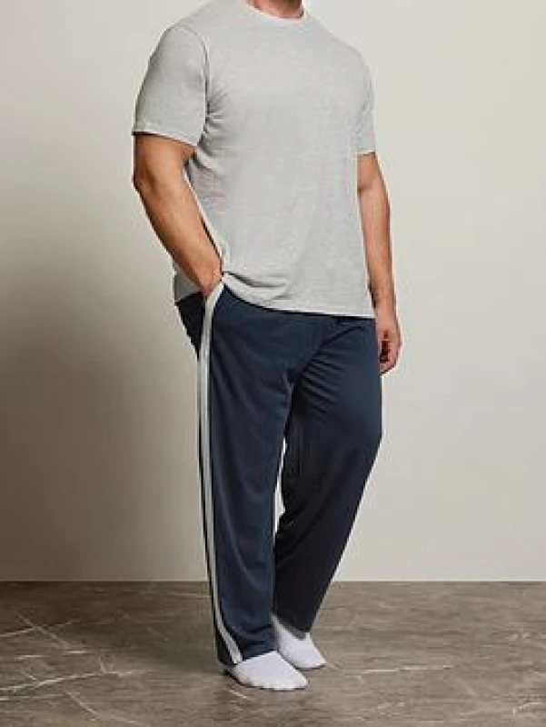 Image of BadRhino BadRhino Men Lightweight Lounge Joggers in Dark Navy Size: large Dark Navy L Male 5063589362469