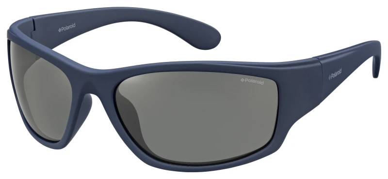 Image of Polaroid Wrap Matte Blue Grey Blue Polarized PLD 7005/S Blue male