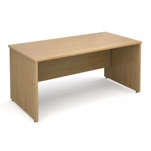 Image of Maestro 25 PL Straight Desk 1600mm x 800mm - OAK Panel Leg Design