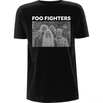 Image of Foo Fighters - Old Band Photo Unisex Medium T-Shirt - Black