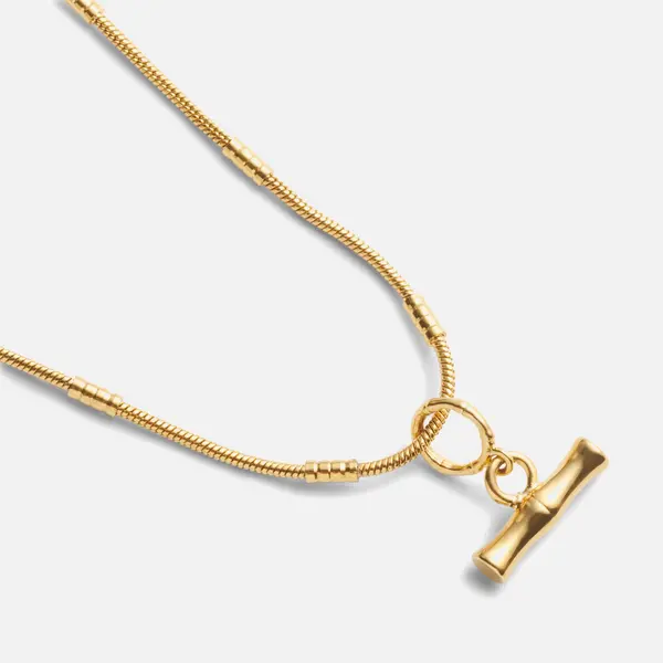 Image of Katie Loxton Womens Bamboo Necklace - Gold