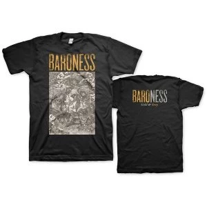 Image of Baroness - Gold & Grey Unisex Medium T-Shirt - Black