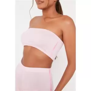Image of I Saw It First Side Stripe Jersey Bandeau Top - Pink