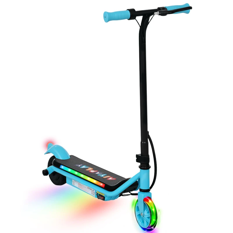 Image of AIYAPLAY Electric Scooter for 6-14 with Dual Brakes & Colourful Light in Blue Blue Unisex