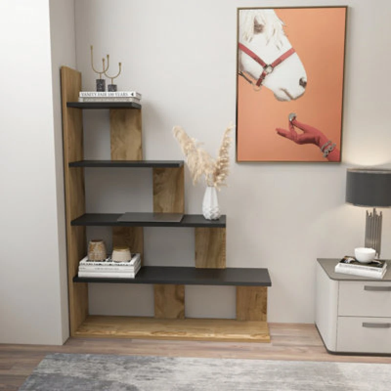 Image of Decorotika Echo 120 Cm Bookcase Oak&black