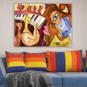 Image of 222776599_70100 Multicolor Decorative Canvas Painting