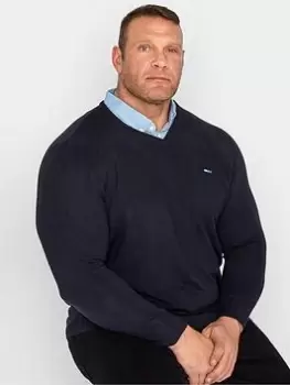 Image of BadRhino Essential Mock Shirt Jumper - Blue Size L, Men