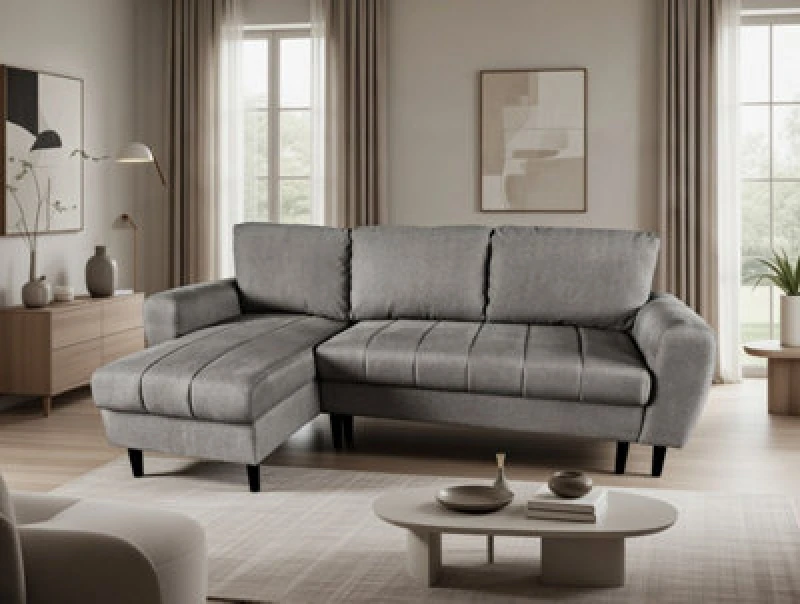 Image of DS Living Sienna 3 Seater Right Hand Facing Storage Sofa Bed In Grey, Silver Or Beige