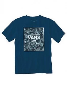Image of Vans Shark Print Box Toddler T-Shirt - Blue