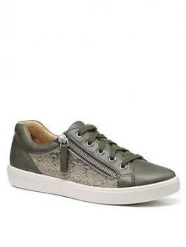 Image of Hotter Chase Wide Fit Trainer - Evergreen, Evergreen, Size 4, Women