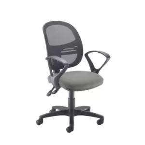Image of Dams MTO Jota Mesh Medium Back Operators Chair with Fixed Arms - Tarot Purple