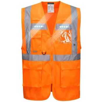 Image of L476ORRXL - sz XL Orion LED Executive Vest - Orange - Portwest