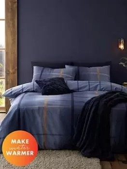 Image of Catherine Lansfield Melrose Check Brushed Cotton Duvet Cover Set