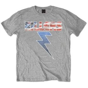 Image of The Killers Bolt America Mens Small T-Shirt - Grey