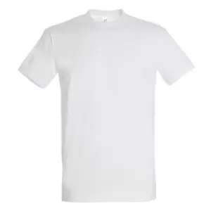 Image of SOLS Mens Imperial Heavyweight Short Sleeve T-Shirt (L) (White)