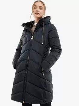 Image of Barbour International Salta Quilt Jacket - Black, Size 16, Women
