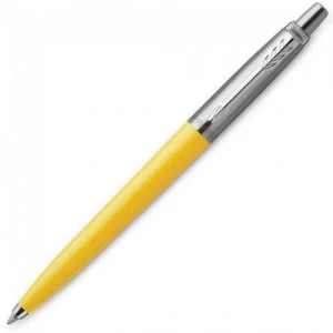 Image of Parker Medium Ballpoint Jotter Yellow Barrel Blue Ink Pen