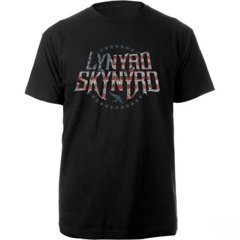 Image of Lynyrd Skynyrd - Stars & Stripes Unisex XX-Large T-Shirt - Black