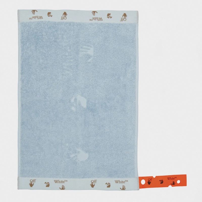 Image of Off White Towel Set Baby Blue unisex Bath Towel