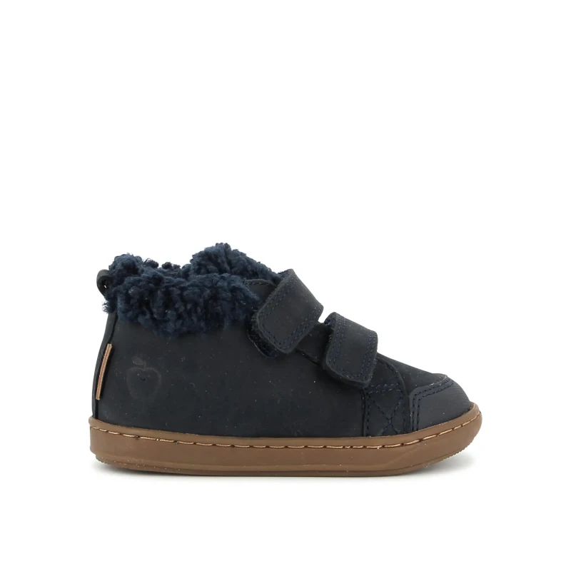 Image of SHOO POM Kids Bouba Scratch Wool Trainers Navy Blue Baby 27 (9 to 9.5);25 (7.5 to 8)