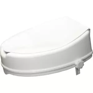Image of Aidapt 4" Raised Toilet Seat with Lid - White