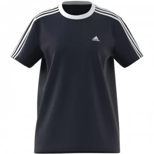 Image of adidas Womens Essentials 3-Stripes T Shirt - Crew Blue