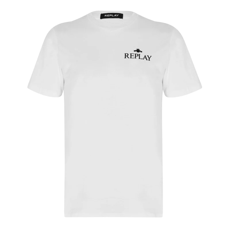 Image of Replay Small Logo T-Shirt - White White XS