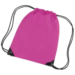 Image of Bagbase Premium Gymsac Water Resistant Bag (11 Litres) (One Size) (Fuchsia)