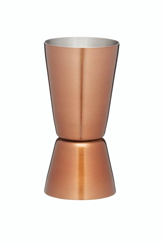 Image of BarCraft BarCraft Copper Finish Stainless Steel Dual Jigger, 25ml/50ml Carded Copper One Size Unisex 5028250583628