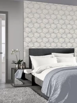 Image of Arthouse Beech Leaf Wallpaper ; Dove Grey