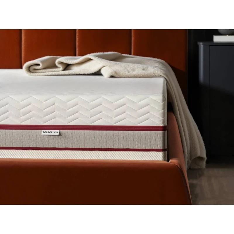 Image of Solace+Co 1000 Pocket Sprung Hybrid Mattress in White Size: Double White Unisex Double