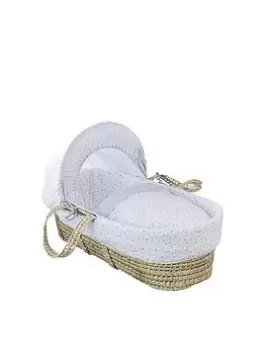 Image of Clair De Lune Stars & Stripes Palm Moses Basket - Grey, One Colour