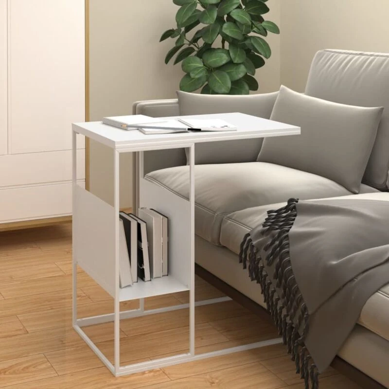 Image of VIDAXL Side Table White 55x36x59.5cm Engineered Wood Vidaxl 8720286933671