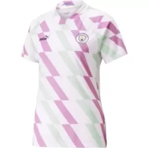 Image of Puma Manchester City Pre Match Shirt Womens - White