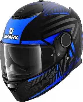 Image of Shark Spartan Kobrak Helmet, black-blue, Size 2XL, black-blue, Size 2XL