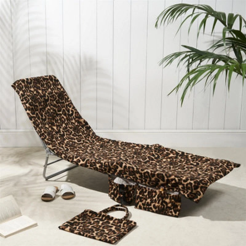 Image of OHS OHS Beach Towel Bag Microfiber Quick Dry Absorbent Soft Large Travel Bath in Natural Natural One Size Unisex 5027434211364