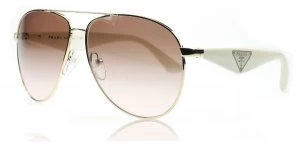 Image of Prada PR53QS Sunglasses Gold / White ZVN0A6 60mm
