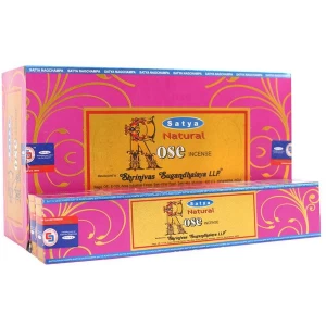 Image of Box of 12 Packs of Natural Rose Incense Sticks by Satya