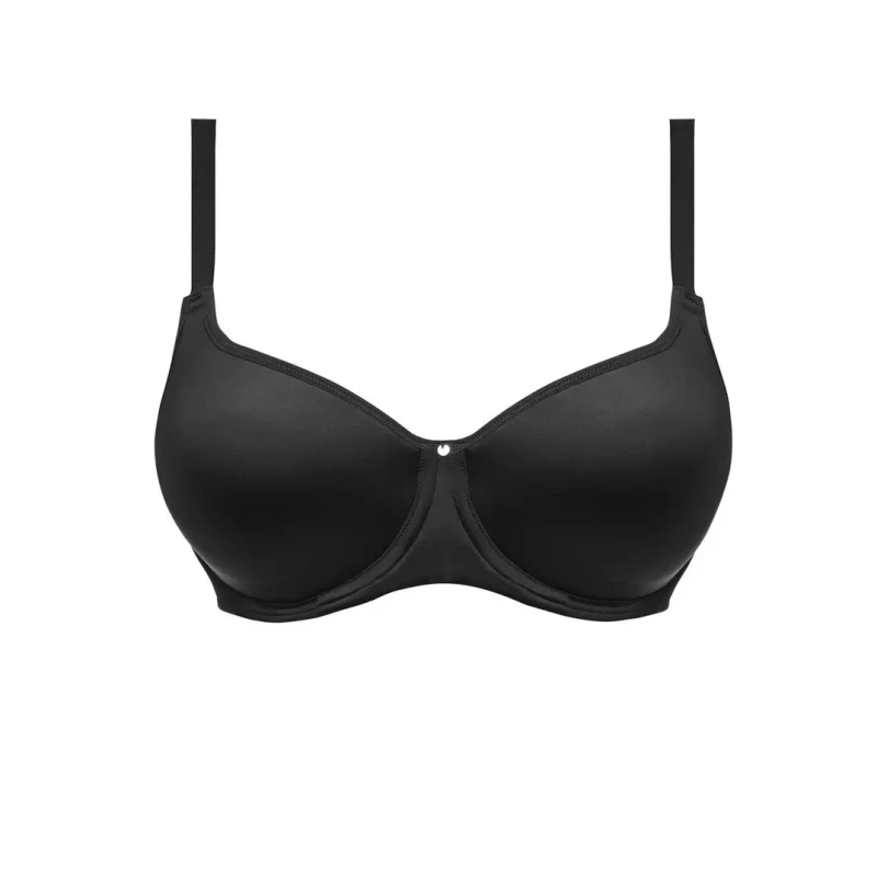 Image of Fantasie Womens underwired t-shirt molded bra Fantasie Aura Noir Female 80H