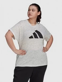 Image of adidas Winners 2.0 Tee (Plus Size) - White, Size 2X, Women