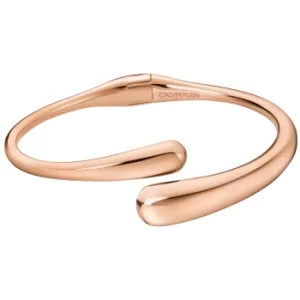 Image of Calvin Klein Rose Gold Tone Hinged Bangle KJDMPF10010M