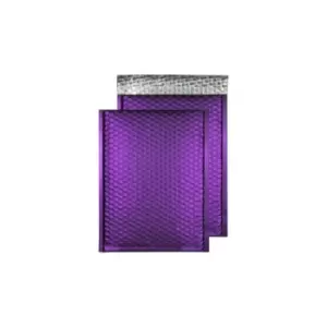 Image of Purely Everyday Metallic Bubble Padded Pkt P/S Matt Blackcurrant BX100 324X230 -
