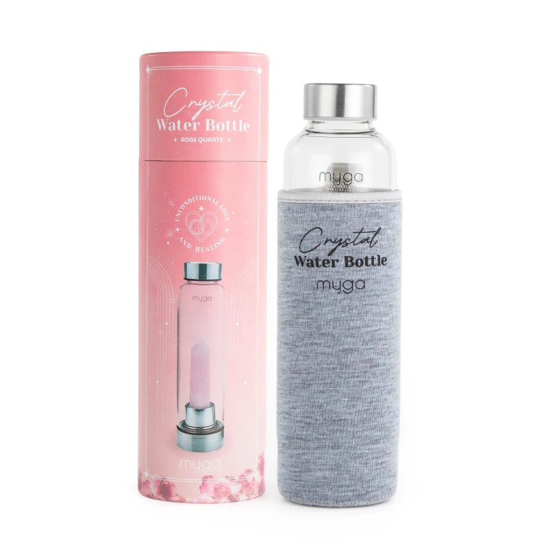 Image of Myga Crystal Water Bottle - Rose Quartz Rose Quartz unisex one size
