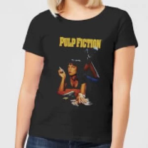Image of Pulp Fiction Poster Womens T-Shirt - Black - S