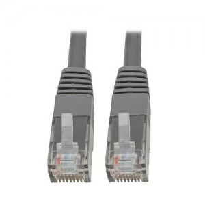 Image of Tripp Lite Premium Cat5/5e/6 Gigabit Molded Patch Cable 24 AWG 550 MHz/1 Gbps (RJ45 M/M) Grey 3.05 m