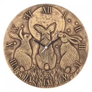 Image of Moon Shadows Bronze Terracotta Clock By Lisa Parker
