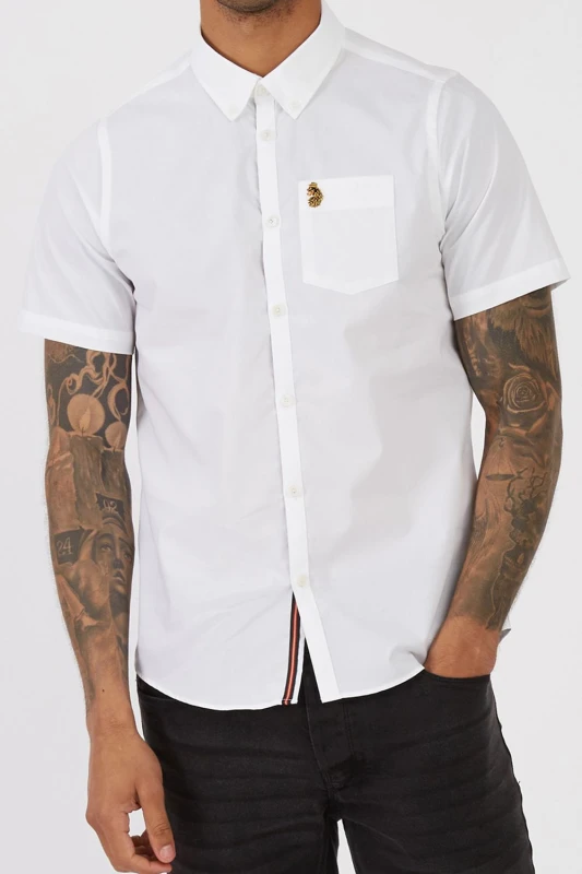 Image of Luke 1977 Luke 1977 Men Ironbridge Shirt in White Size: Medium White M Male 5056386575545