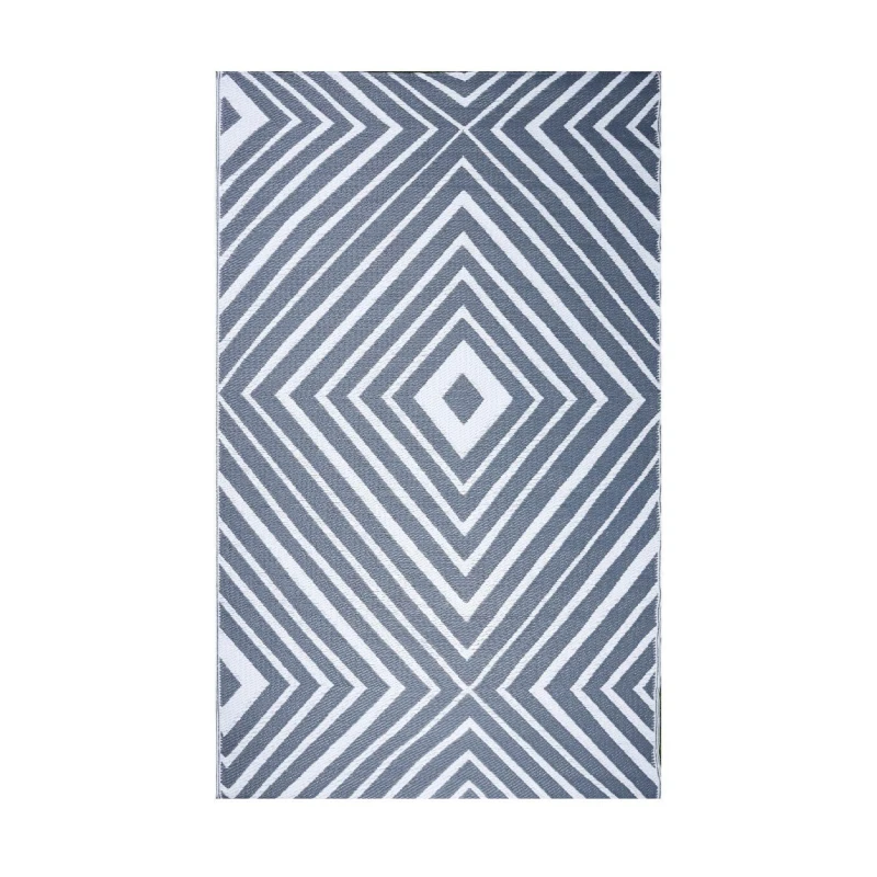 Image of Streetwize Prisma Outdoor Rug (Grey/White) - 150cm x 250cm Grey 150x250cm